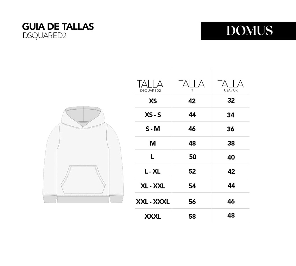 Dsquared2 - HODDIE RELAX FIT BLANCO CON ICON NEGRO