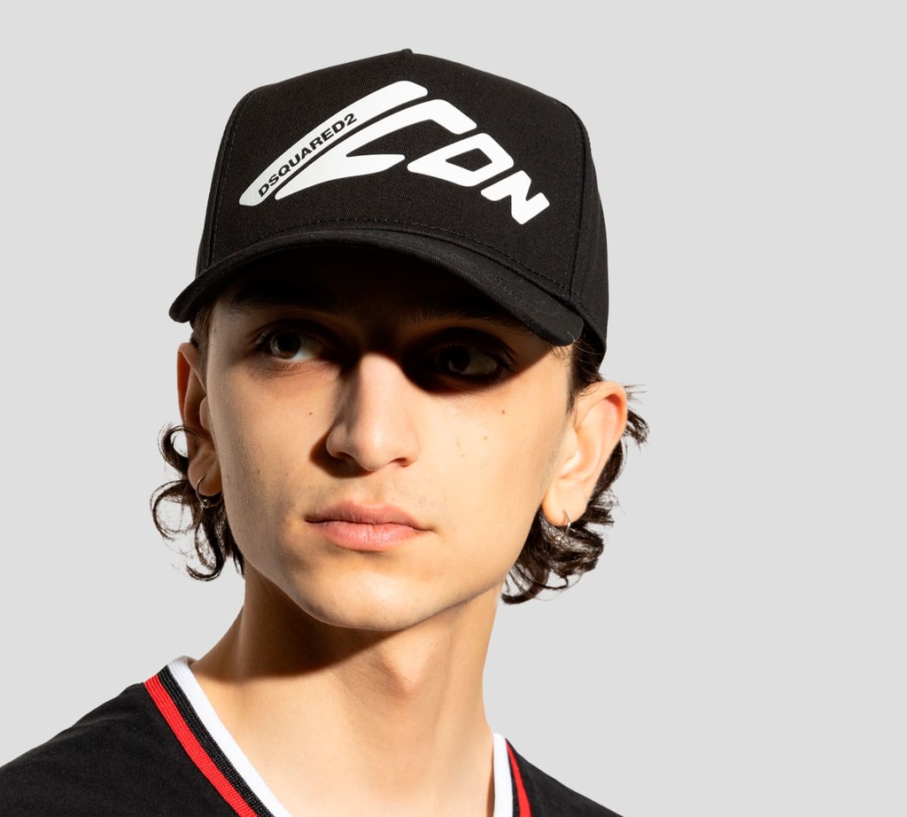 Dsquared2 Icon - GORRA NEGRA CON ICON BLANCO