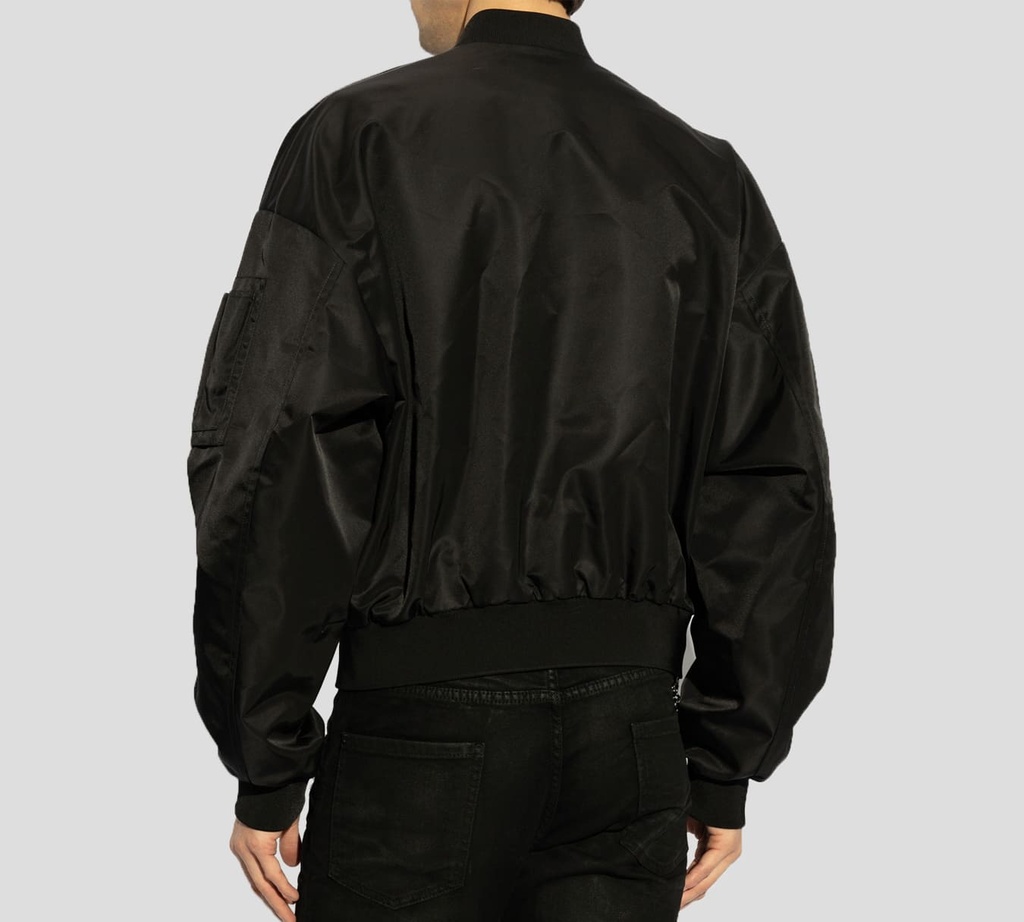 Dsquared2 - CHAQUETA DE SATIN CON ESTAMPADO AZUL