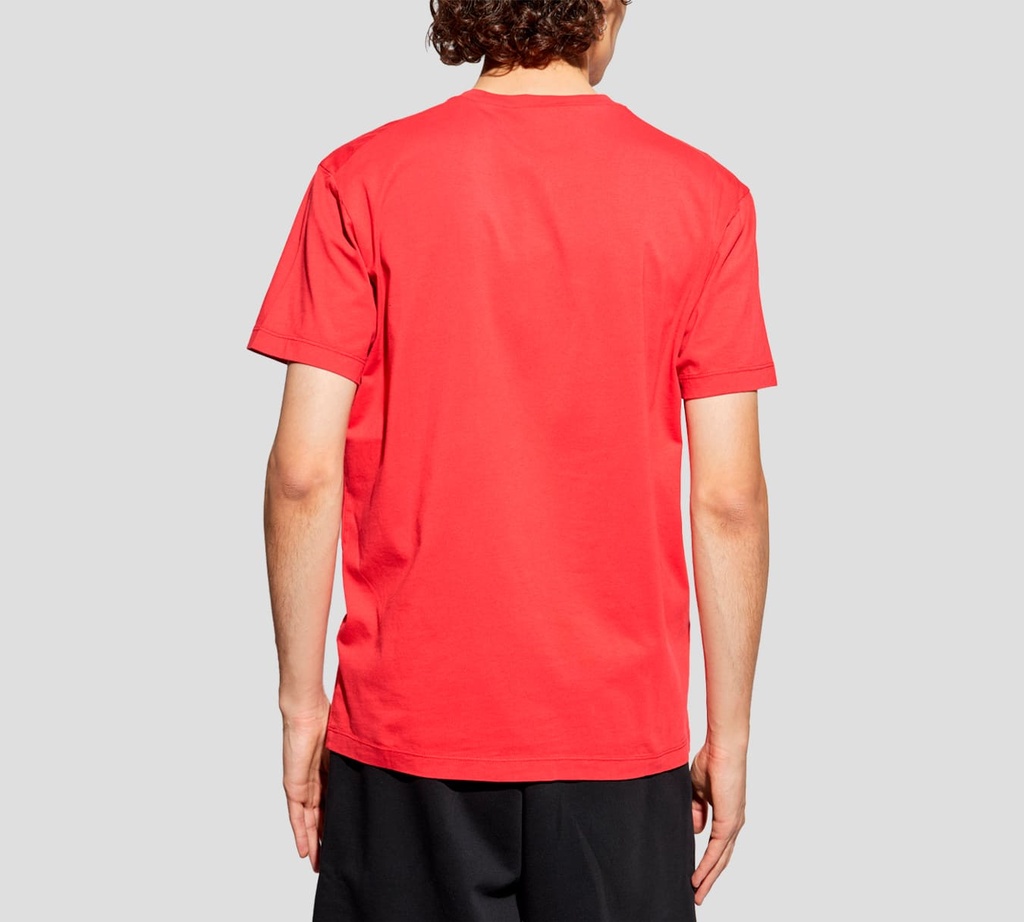 Dsquared2 - FRANELA ROJA CON ESTAMPADO AZUL MARINO