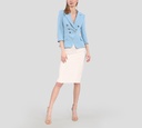 Elisabetta Franchi - FALDA BEIGE CON BROCHE DORADO