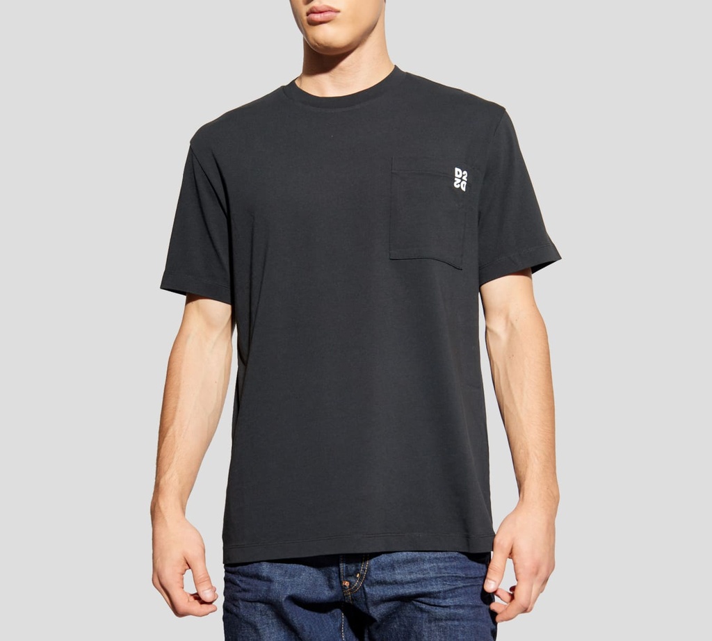 Dsquared2 - FRANELAS NEGRAS D2 CON BOLSILLO BIPACK