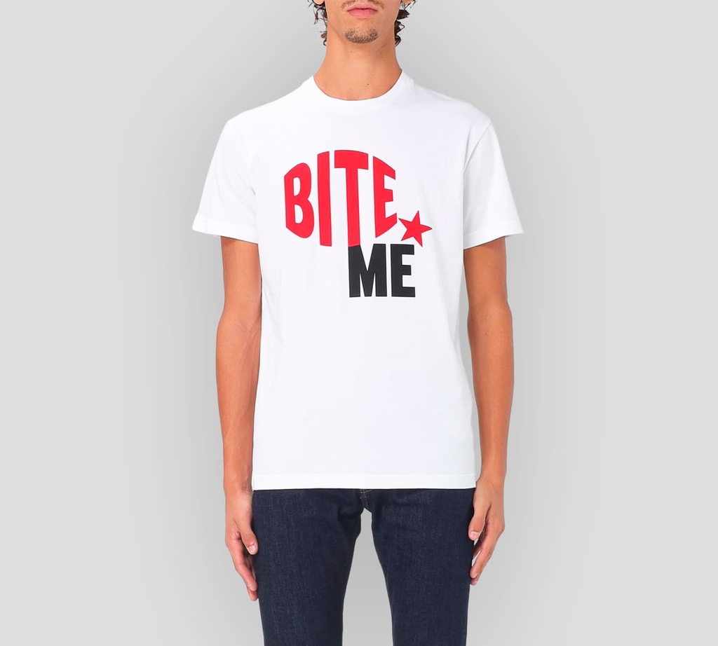 Dsquared2 - FRANELA COOL FIT BLANCA ESTAMAPDO BITE ME