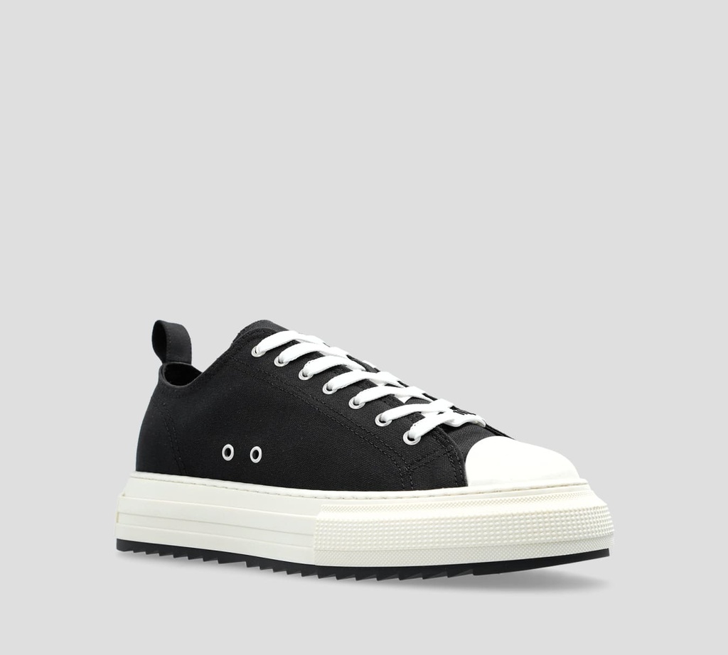 Dsquared2 Icon - ZAPATOS NEGROS CON SUELA BLANCA