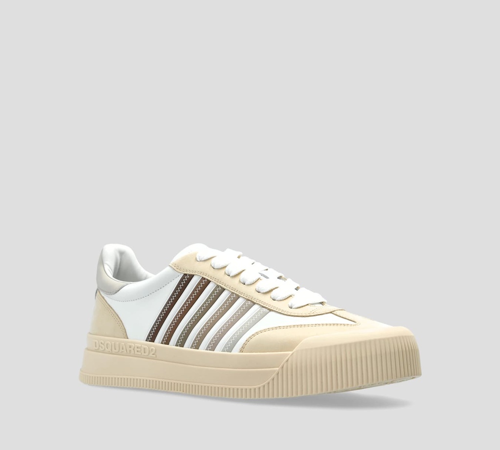 Dsquared2 Icon - ZAPATO BLANCO CON BEIGE Y LINEAS