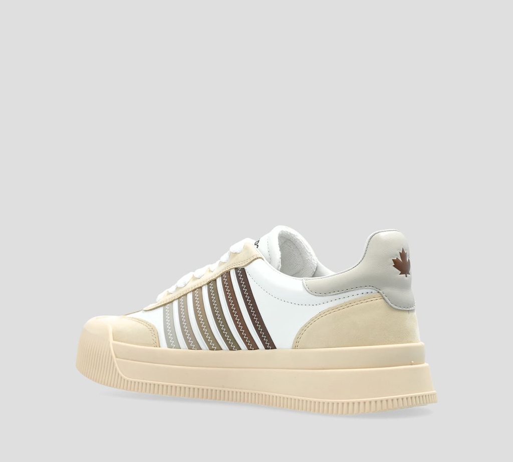 Dsquared2 Icon - ZAPATO BLANCO CON BEIGE Y LINEAS