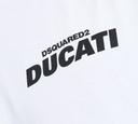 Dsquared2 - FRANELA BLANCA CON ESTAMPADO NEGRO DUCATI