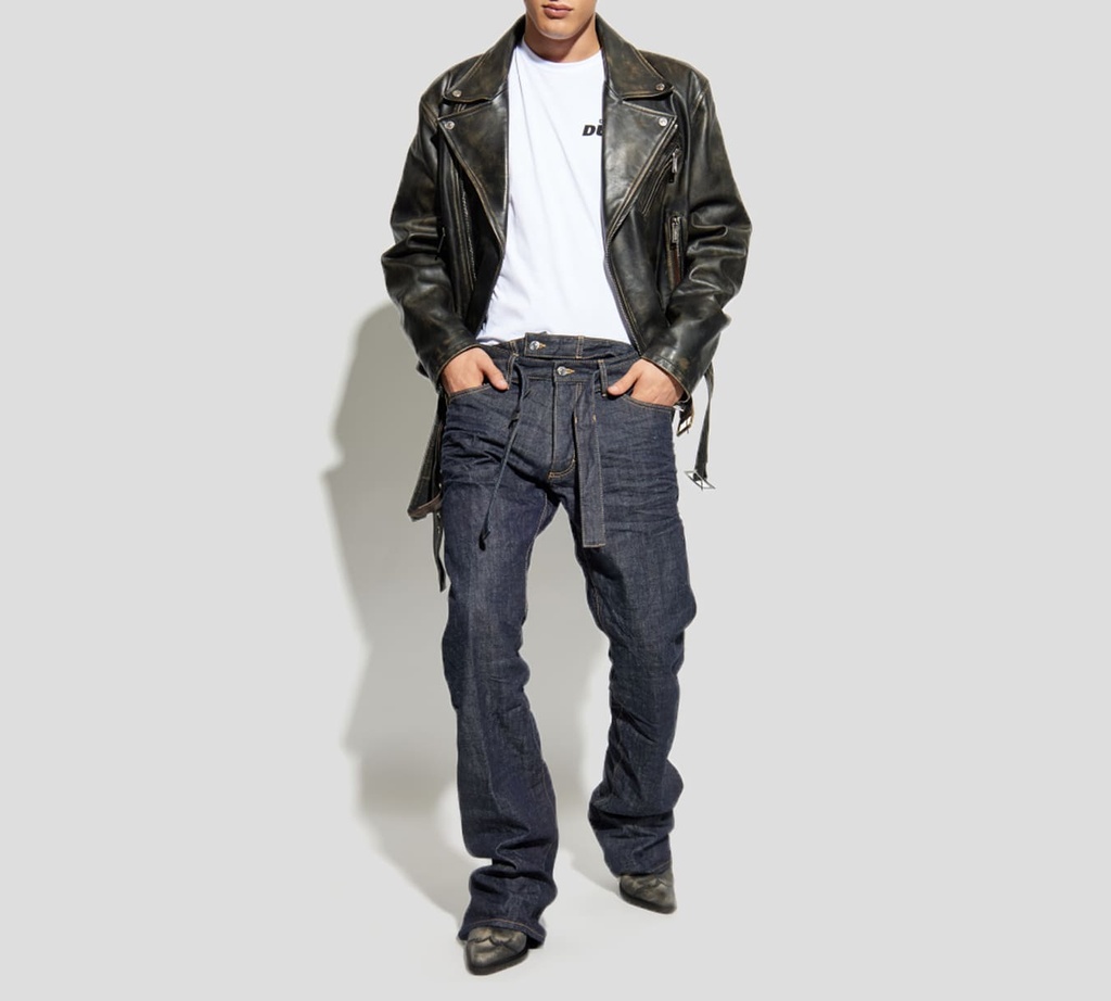 Dsquared2 - FRANELA BLANCA CON ESTAMPADO NEGRO DUCATI