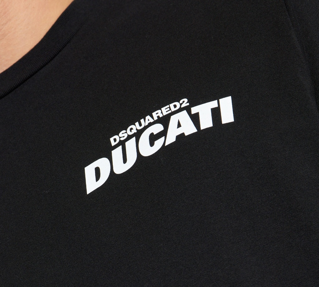 Dsquared2 - FRANELA NEGRA CON ESTAMPADO DUCATI