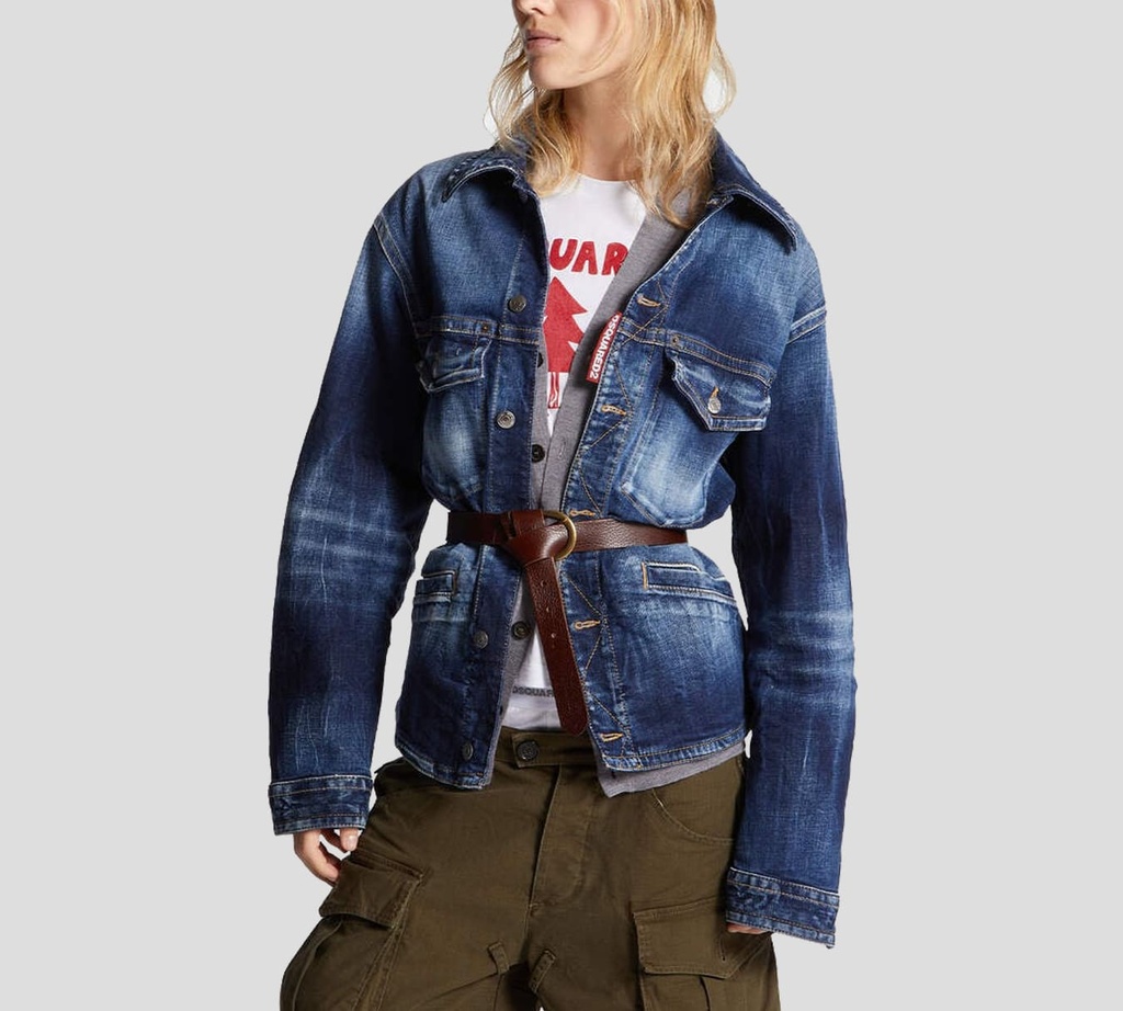 Dsquared2 - CHAQUETA DE JEANS CON CORREA