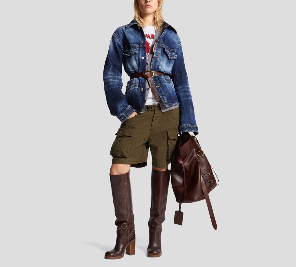 Dsquared2 - CHAQUETA DE JEANS CON CORREA