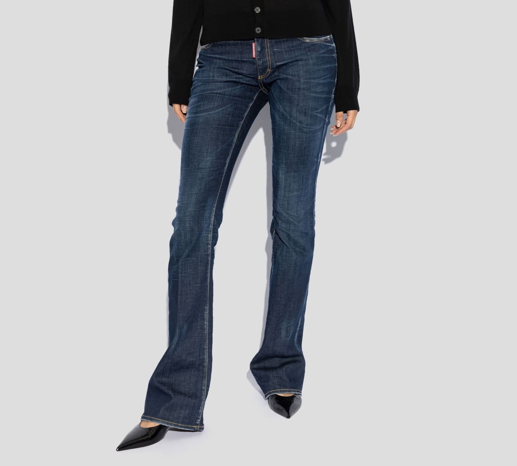 Dsquared2 - BLUE JEAN OSCURO DE BOTA ACAMPANADA