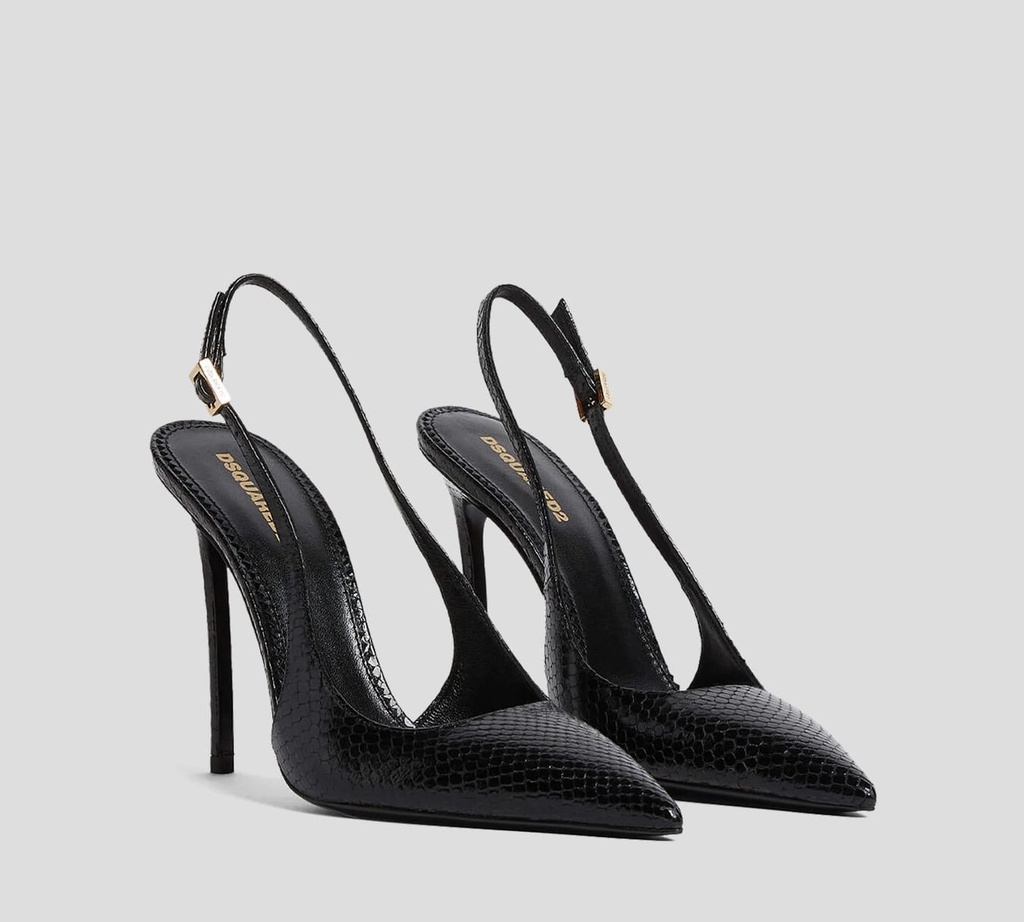 Dsquared2 - STILETTOS MULES NEGROS DE PIEL