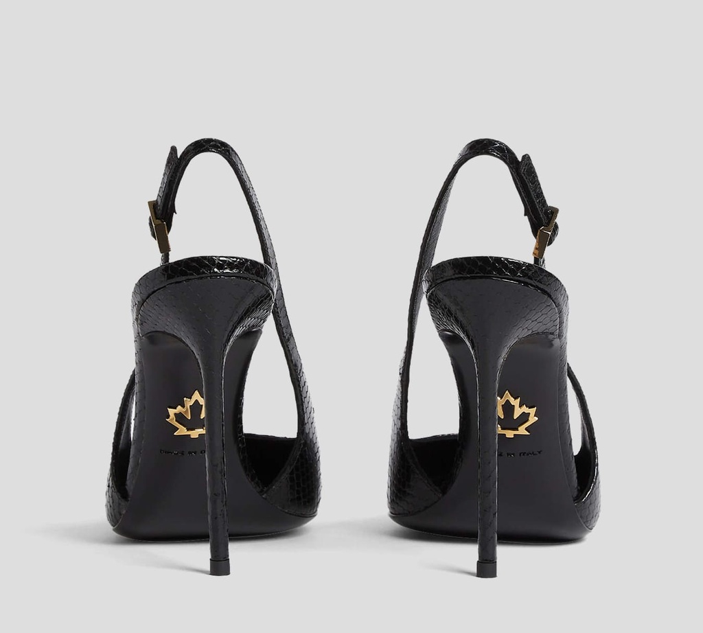 Dsquared2 - STILETTOS MULES NEGROS DE PIEL