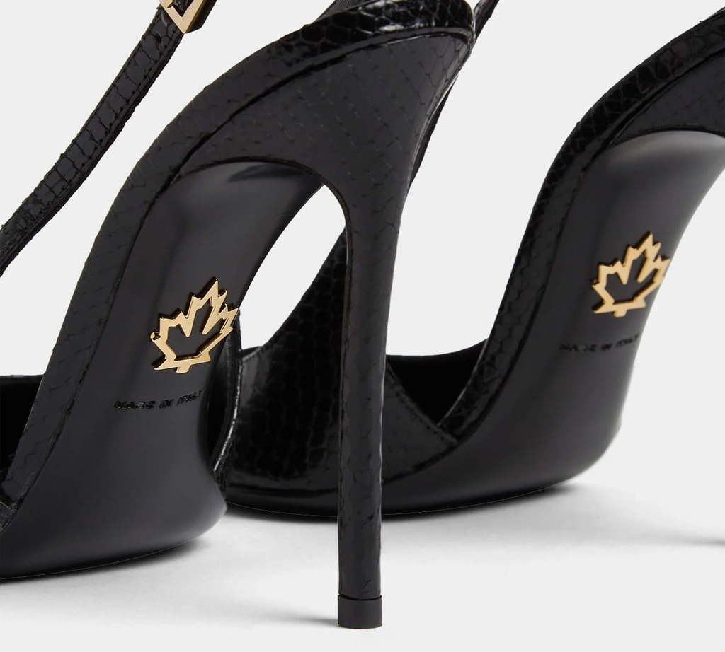 Dsquared2 - STILETTOS MULES NEGROS DE PIEL