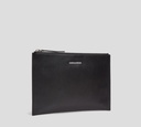 Dsquared2 - CARTERA SOBRE NEGRA EN CUERO DE UN SOLO COMPARTIMIENTO 