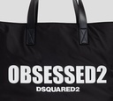 Dsquared2 - SHOPPING BAG NEGRA REFLECTIVA CON LOGO FRONTAL