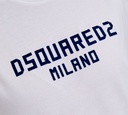Dsquared2 - FRANELA BLANCA CUELLO REDONDO CON LOGO EN RELIEVE TEXTURIZADO EN GAMUZA