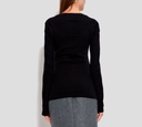 Dsquared2 - SWEATER NEGRO CUELLO AMPLIO DE PUNTO