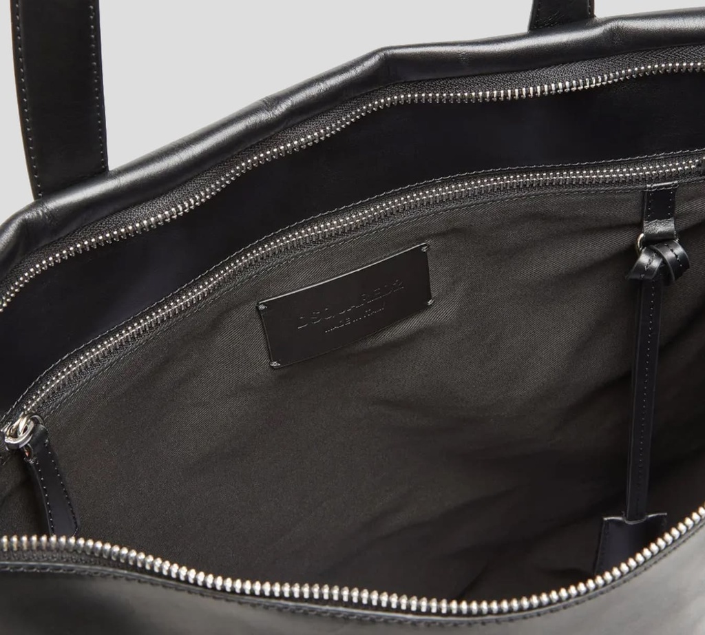 Dsquared2 Icon - CARTERA NEGRA GRANDE DE CUERO CON CANDADO