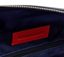 Dsquared2 Icon - BOLSO VIAJERO MILANO GRANDE EN BLANCO CON AZUL Y ROJO