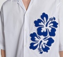 Dsquared2 - CAMISA BLANCA MANGA CORTA CON FLOR ESTAMPADA