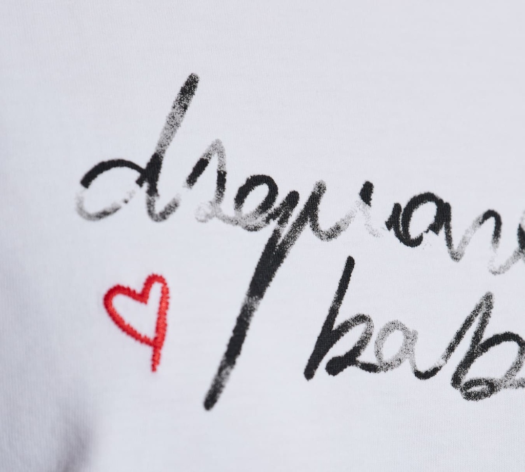 Dsquared2 - FRANELA CUELLO REDONDO BLANCA BABES