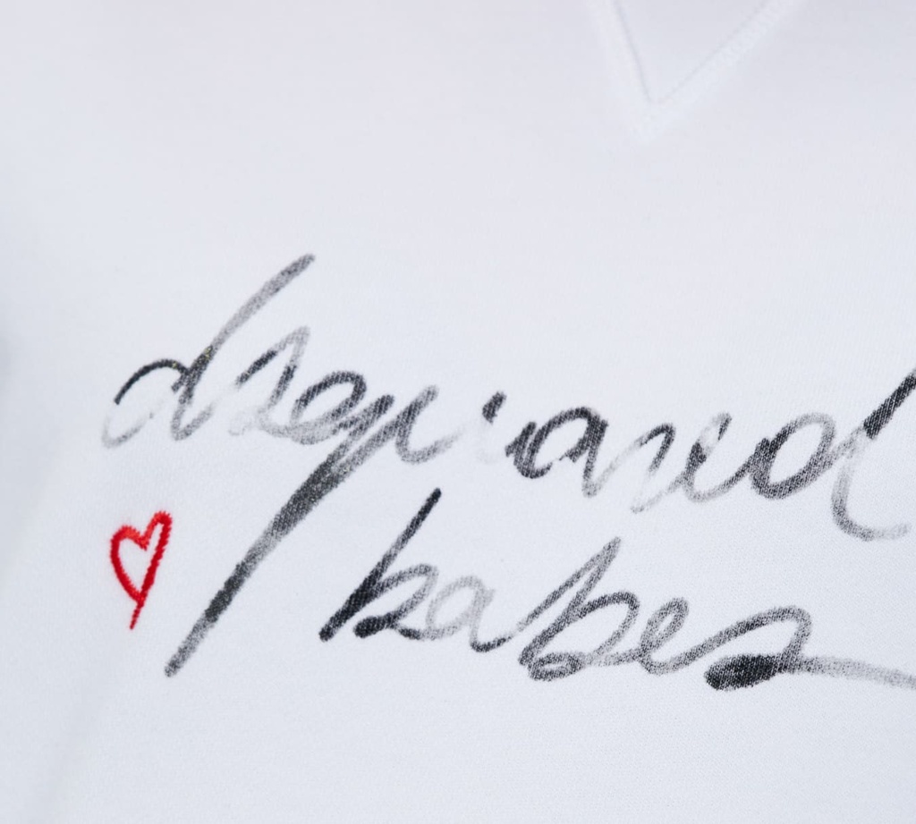 Dsquared2 - SWEATER CLÁSICO CUELLO REDONDO BLANCO BABES