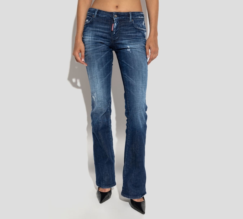 Dsquared2 - BLUEJEAN CORTE RECTO CON PEQUEÑAS RASGADURAS