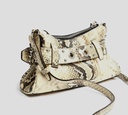 Dsquared2 Icon - CARTERA PEQUEÑA BEIGE DE PIEL DE SERPIENTE CON CADENA