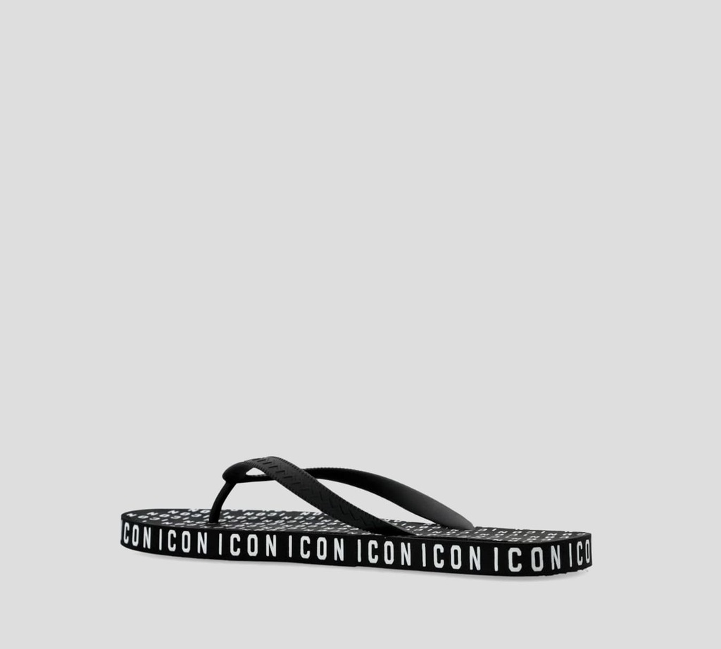 Dsquared2 Icon - SANDALIA NEGRA CON ICON BLANCO D