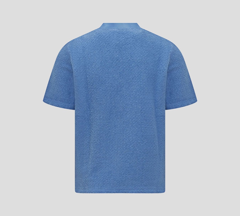 Dsquared2 - FRANELA AZUL CUELLO REDONDO EN TELA DE PAÑO