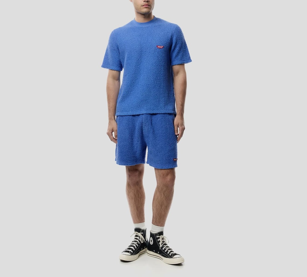 Dsquared2 - FRANELA AZUL CUELLO REDONDO EN TELA DE PAÑO