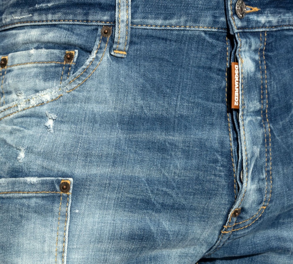 Dsquared2 - JEAN PRELAVADO CON RASGADURAS Y PARCHES 