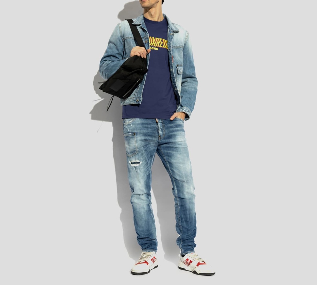 Dsquared2 - JEAN PRELAVADO CON RASGADURAS Y PARCHES 