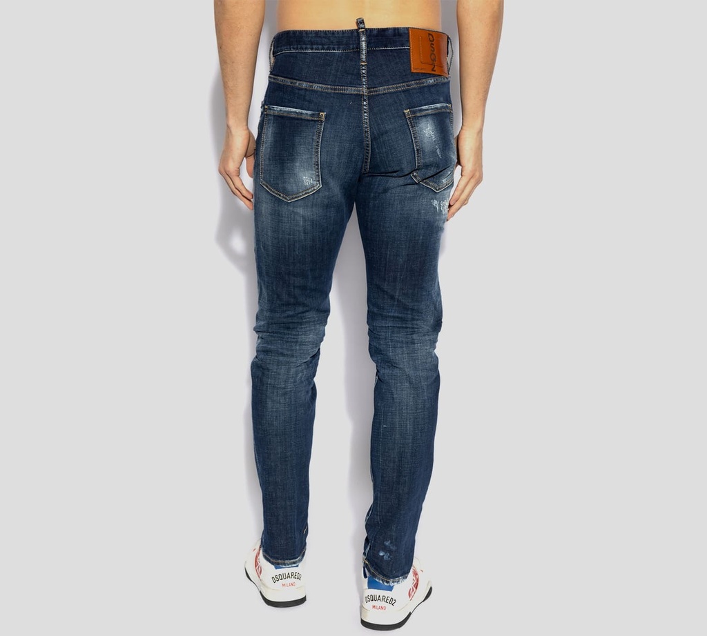 Dsquared2 - JEAN OSCURO PRELAVADOS CON RASGADURAS DE DESGASTE 