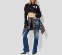 Dsquared2 - SWEATER CROP TOP CON HODDIE EN NEGRO CON ESTAMPADO 64