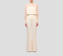 Elie Saab - ENTERIZO DE CREPÉ CON ENCAJE SOBRE EL TOP
