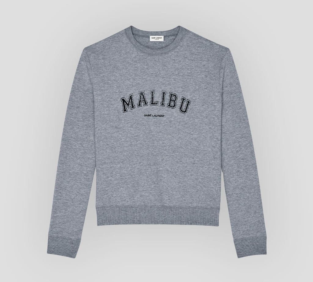 Saint Laurent - SWEATER CUELLO REDONDO MALIBÚ