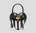 Moschino - CARTERA DE MANO EN FORMA DE CORAZÓN "BLACK & WHITE"