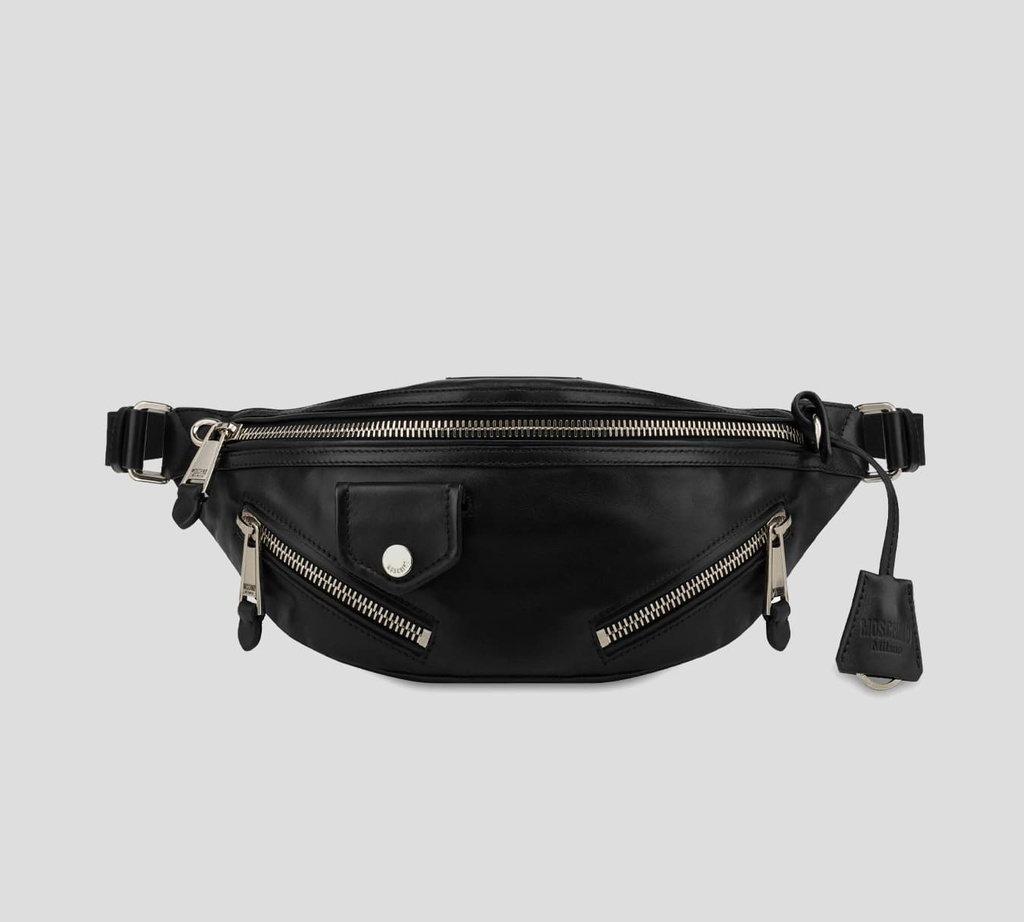 Moschino - KOALA "BIKER" EN PIEL DE BECERRO