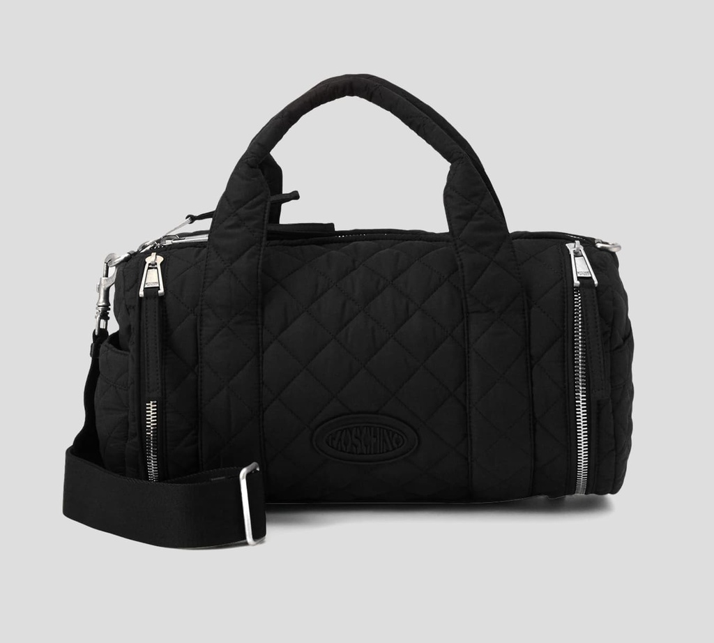 Moschino - BOLSO VIAJERO ACOLCHADO CON ASA DE MANO Y TIRA LARGA