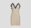 Elisabetta Franchi - MINI VESTIDO CON TUL Y ESTAMPADO DE FLORES