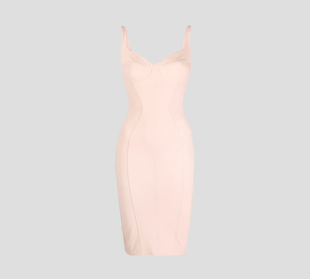 Elisabetta Franchi - VESTIDO CEÑIDO CON ESCOTE DE BUSTIER A LA RODILLA