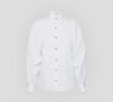 Elisabetta Franchi - BLUSA DE CUELO ALTO Y MANGA LARGA TIPO MURCIÉLAGO