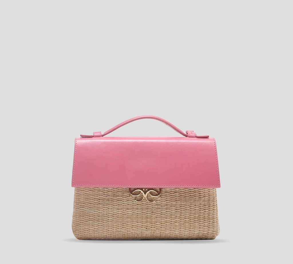 Elie Saab - CARTERA SOBRE EN YUTE Y CUERO CON CORREA LARGA