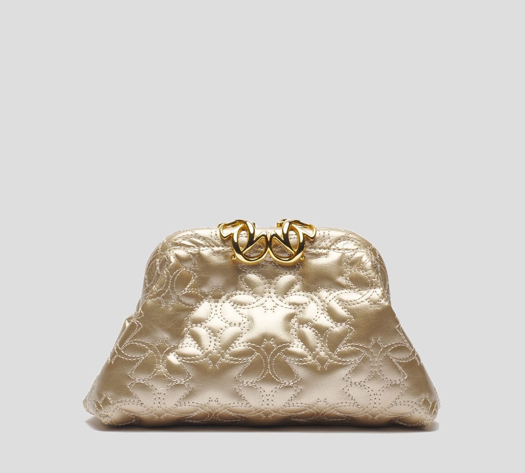 Elie Saab - CARTERA SOBRE MATELASSÉ DE CUERO