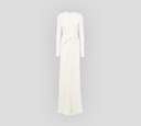 Elie Saab - VESTIDO LARGO EN JERSEY CON CRUCE DRAPEADO FRONTAL