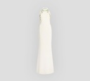 Elie Saab - VESTIDO LARGO CON FLORES BORDADAS Y ESPALDA DESCUBIERTA