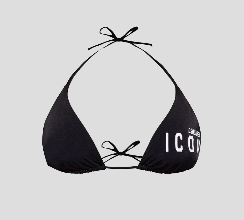 Dsquared2 - TOP DE BIKINI ICON TRIANGULAR CON ESTAMPADO UNICOLOR
